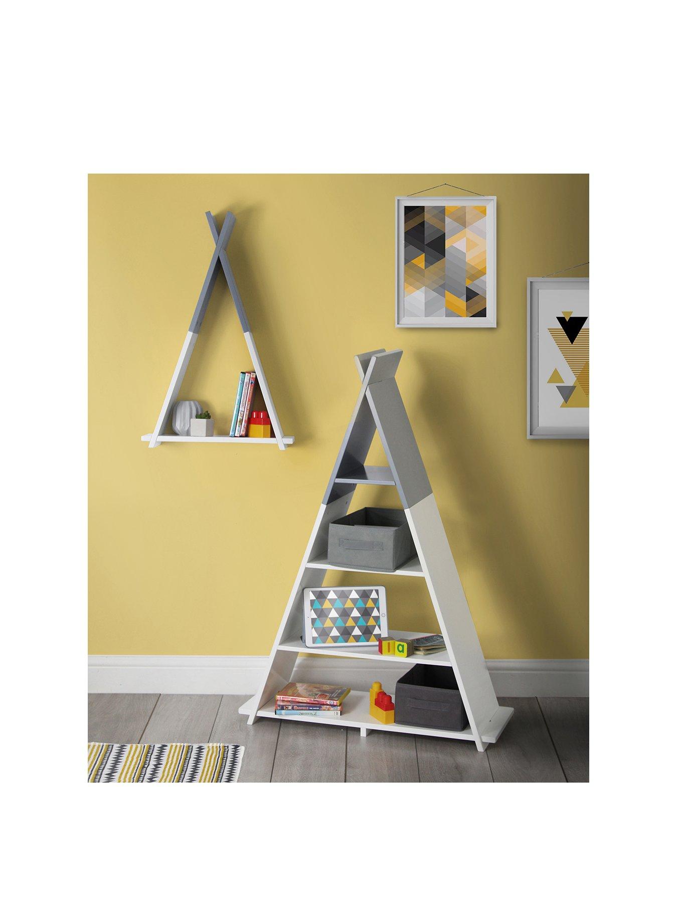 Product photograph of Lloyd Pascal Teepee Wall Mounted Single Tier Kids Shelf from very.co.uk
