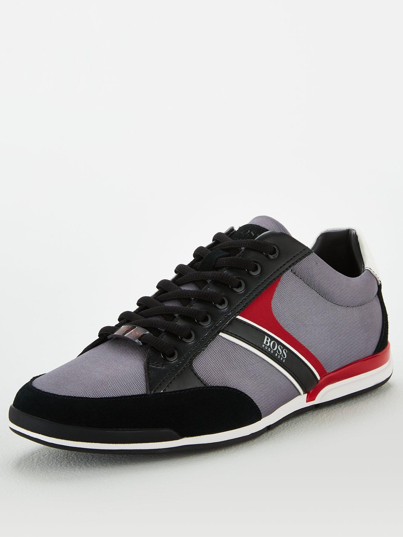boss grey trainers