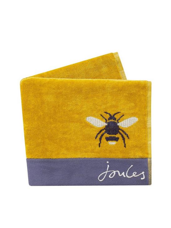 front image of joules-botanical-bee-bath-towel