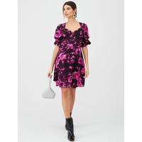V by Very Printed Dress - Black | very.co.uk