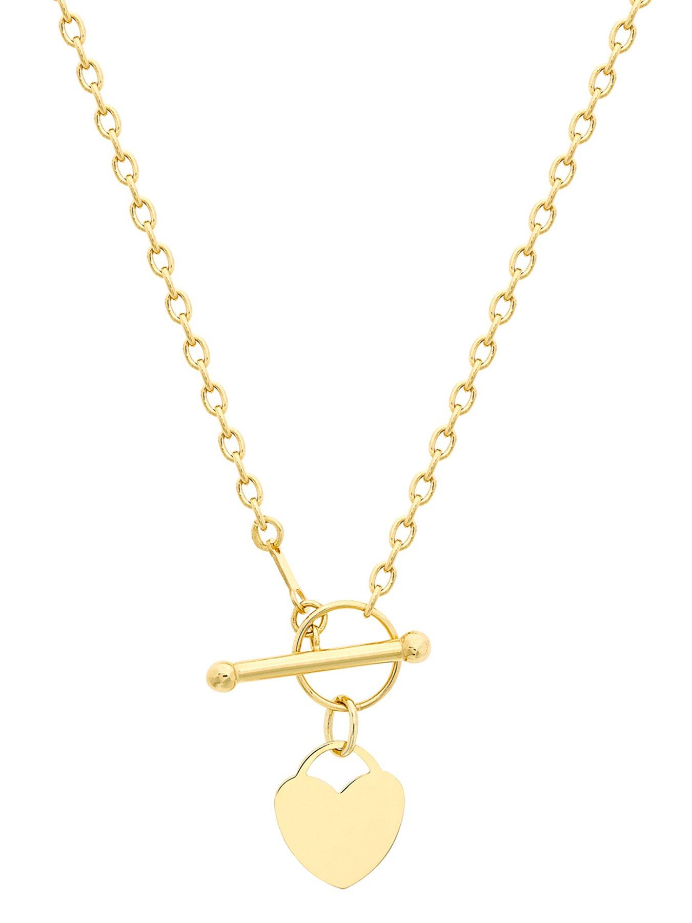 9 carat gold heart on sale necklace