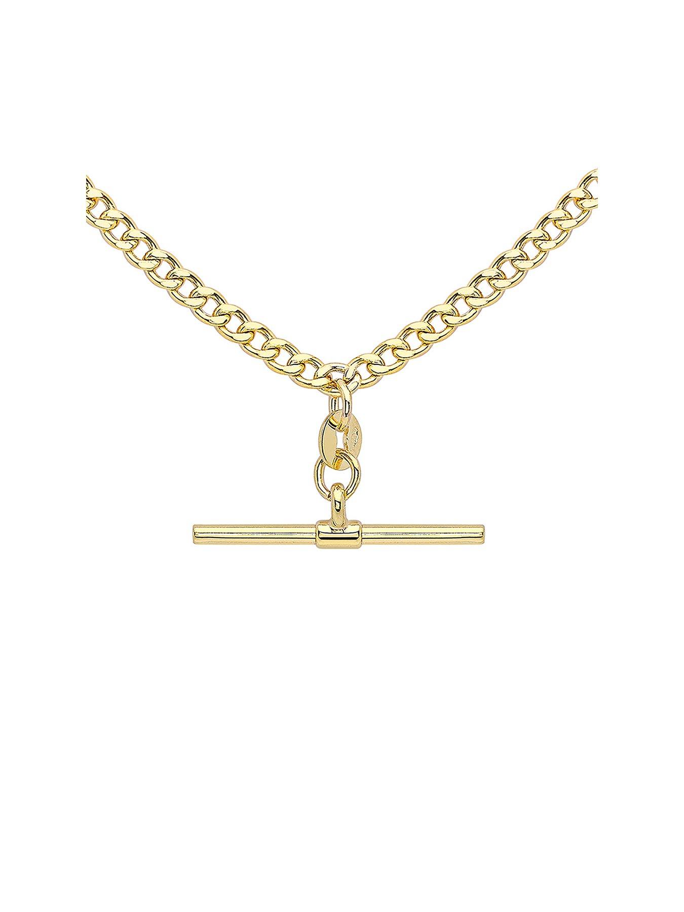 Love Gold 9ct Gold T Bar Necklace Very Co Uk