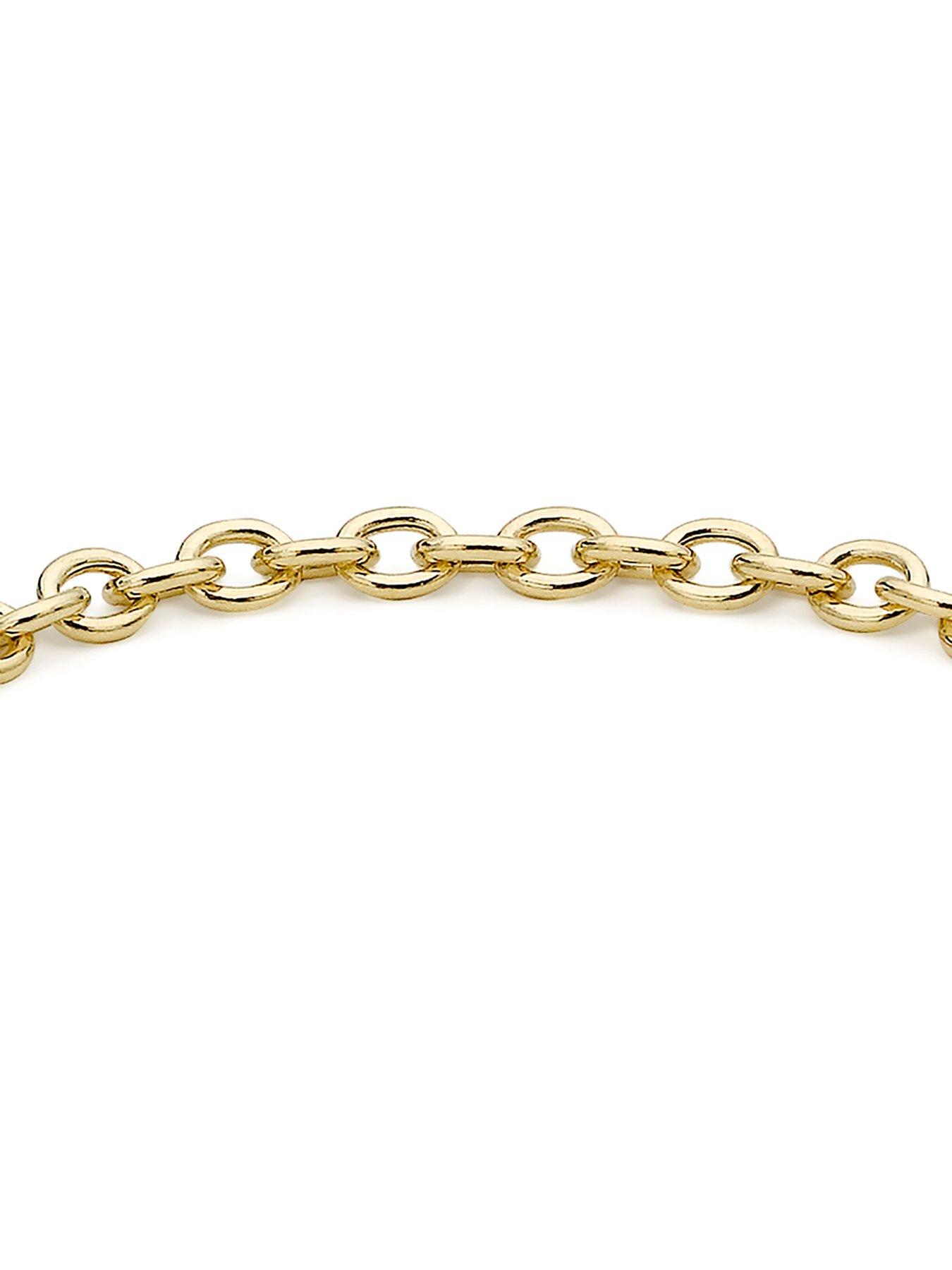 Image 3 of 4 of The Love Collection 9ct Gold T Bar Belcher Chain Bracelet
