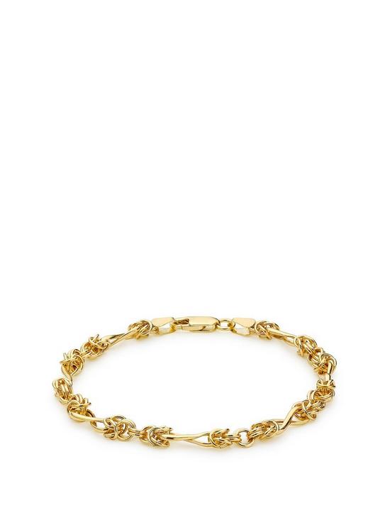 front image of love-gold-9ct-gold-twist-curb-bracelet