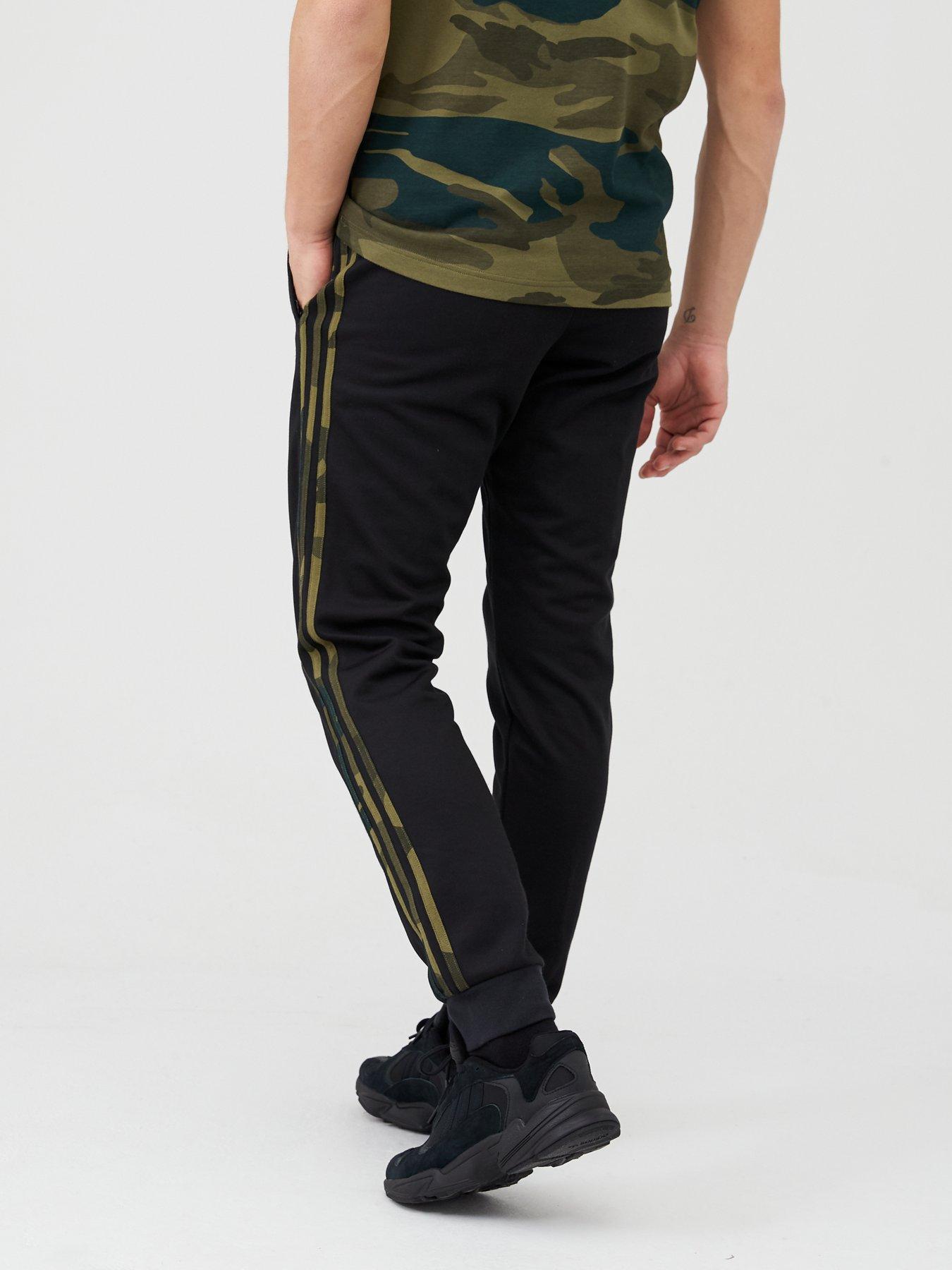 camo pants with black stripe