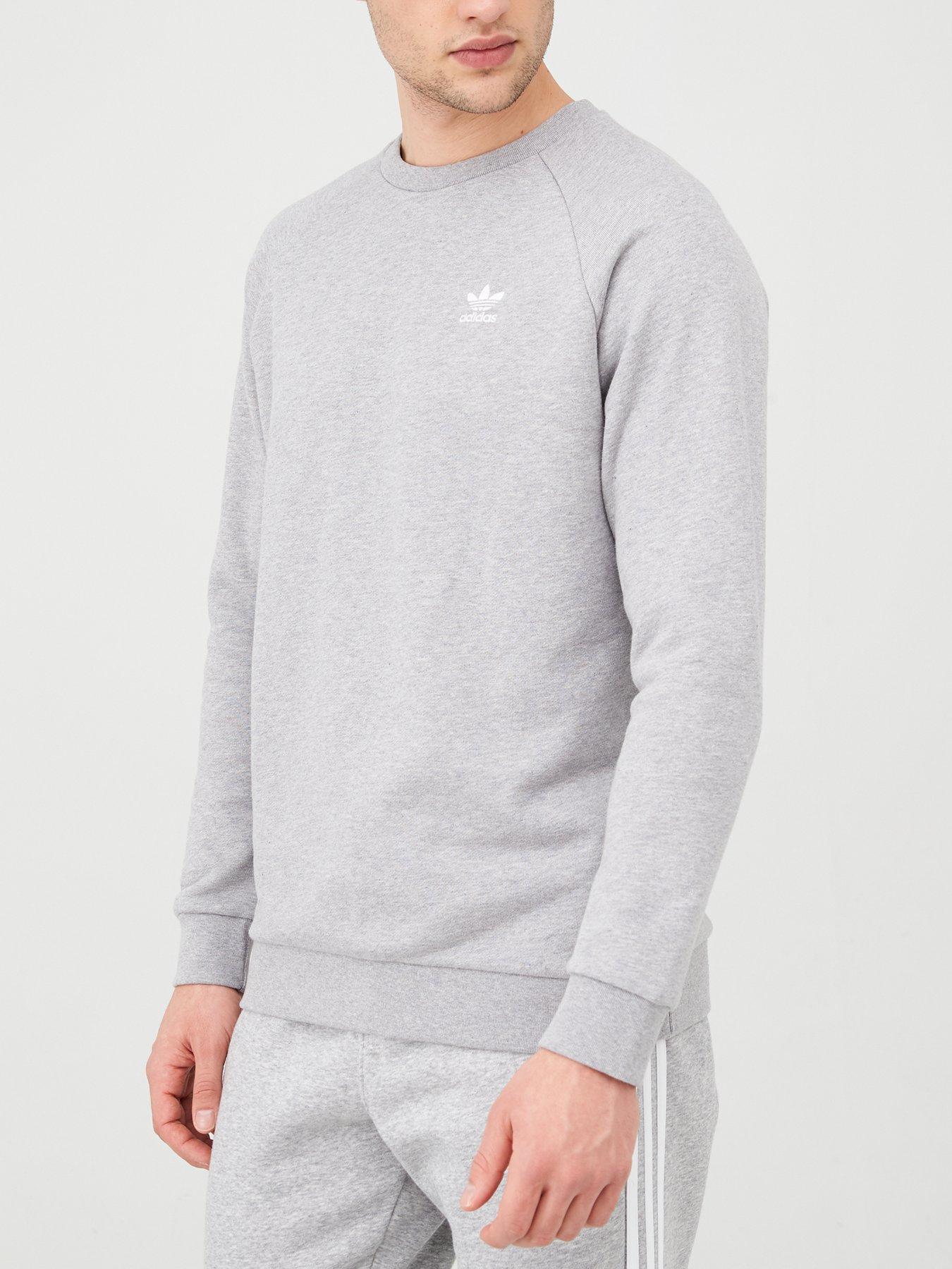 grey adidas crew neck sweatshirt