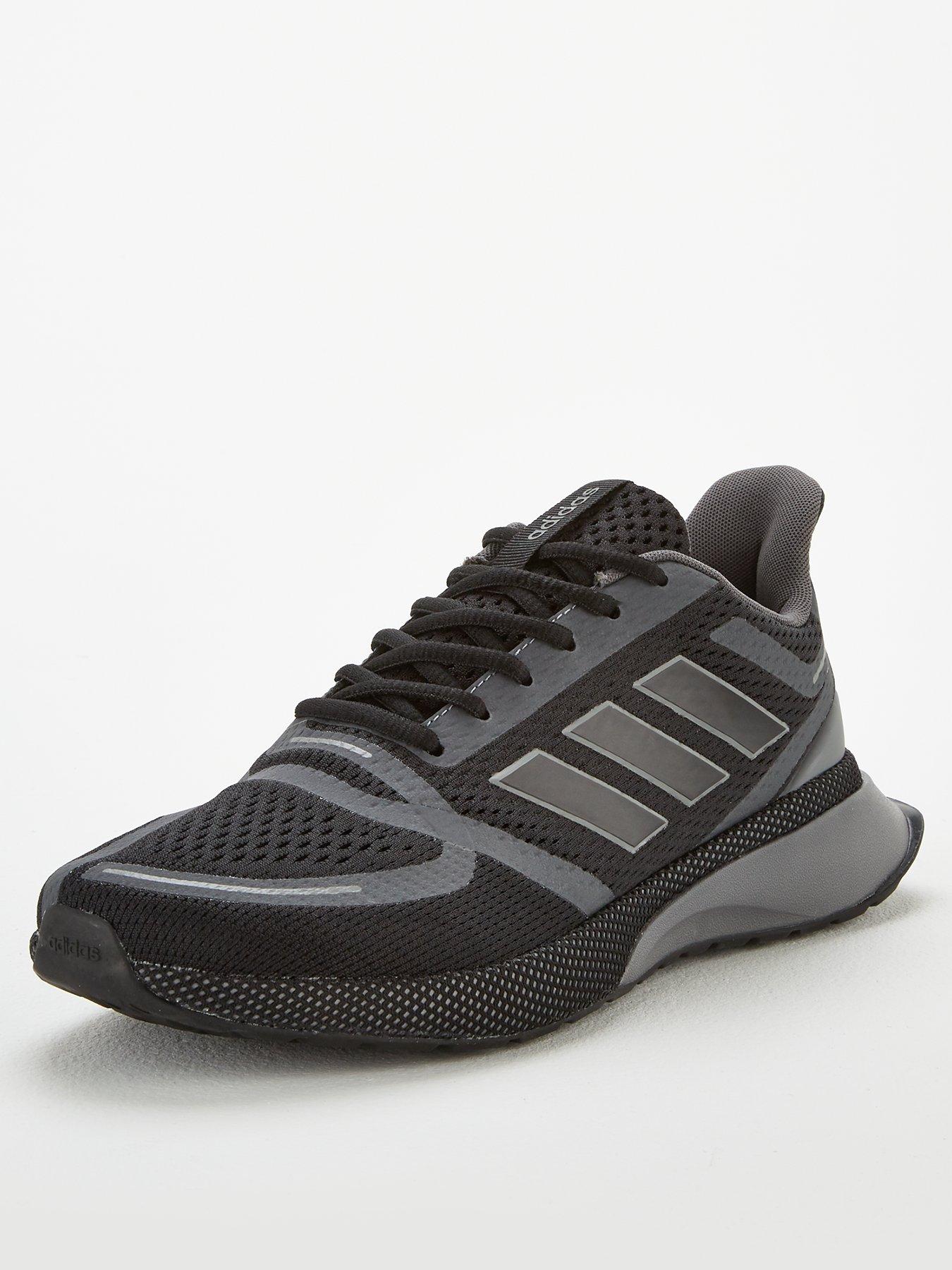 adidas black and grey trainers