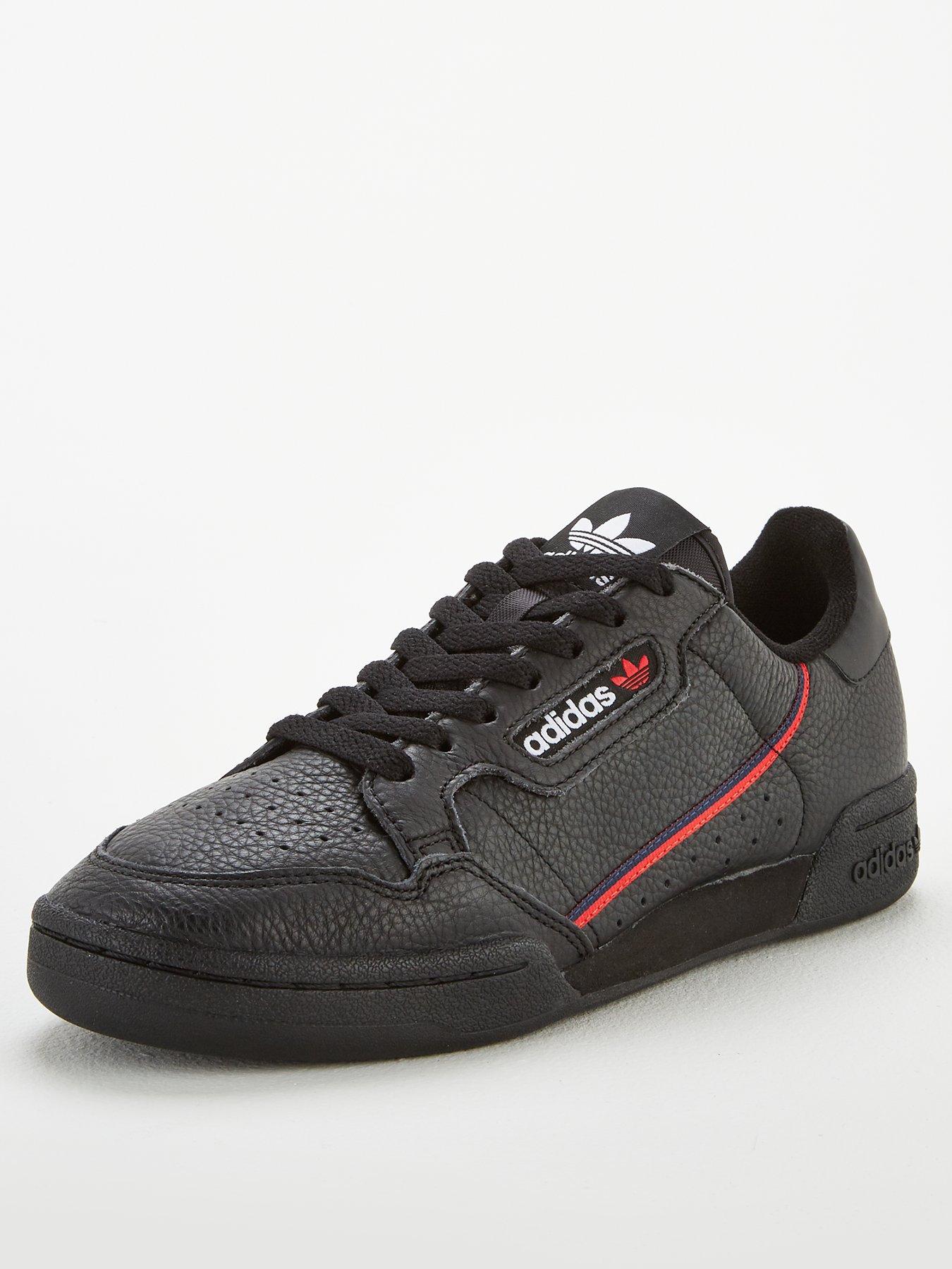 black adidas continental 80