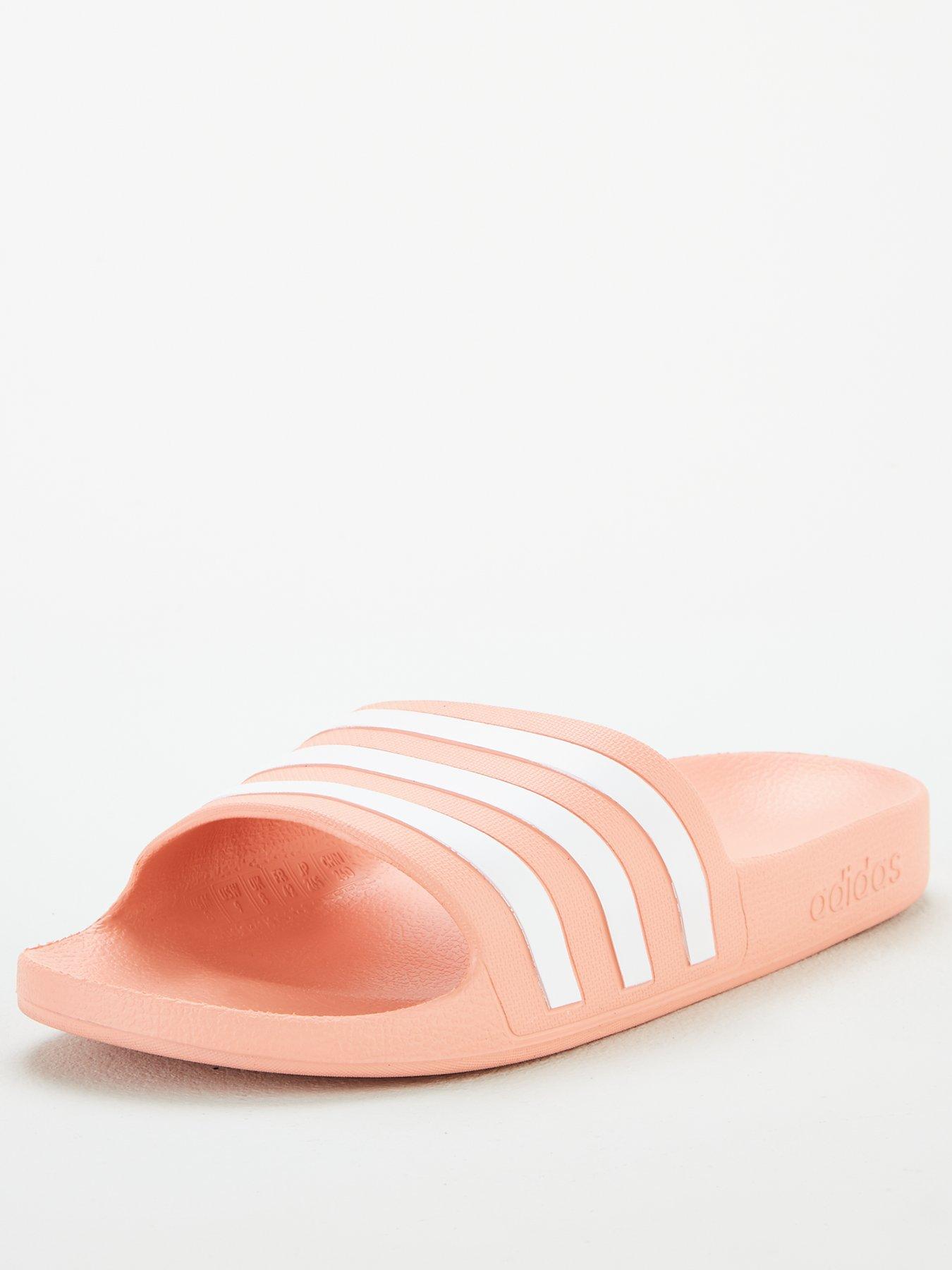 baby pink adidas slides