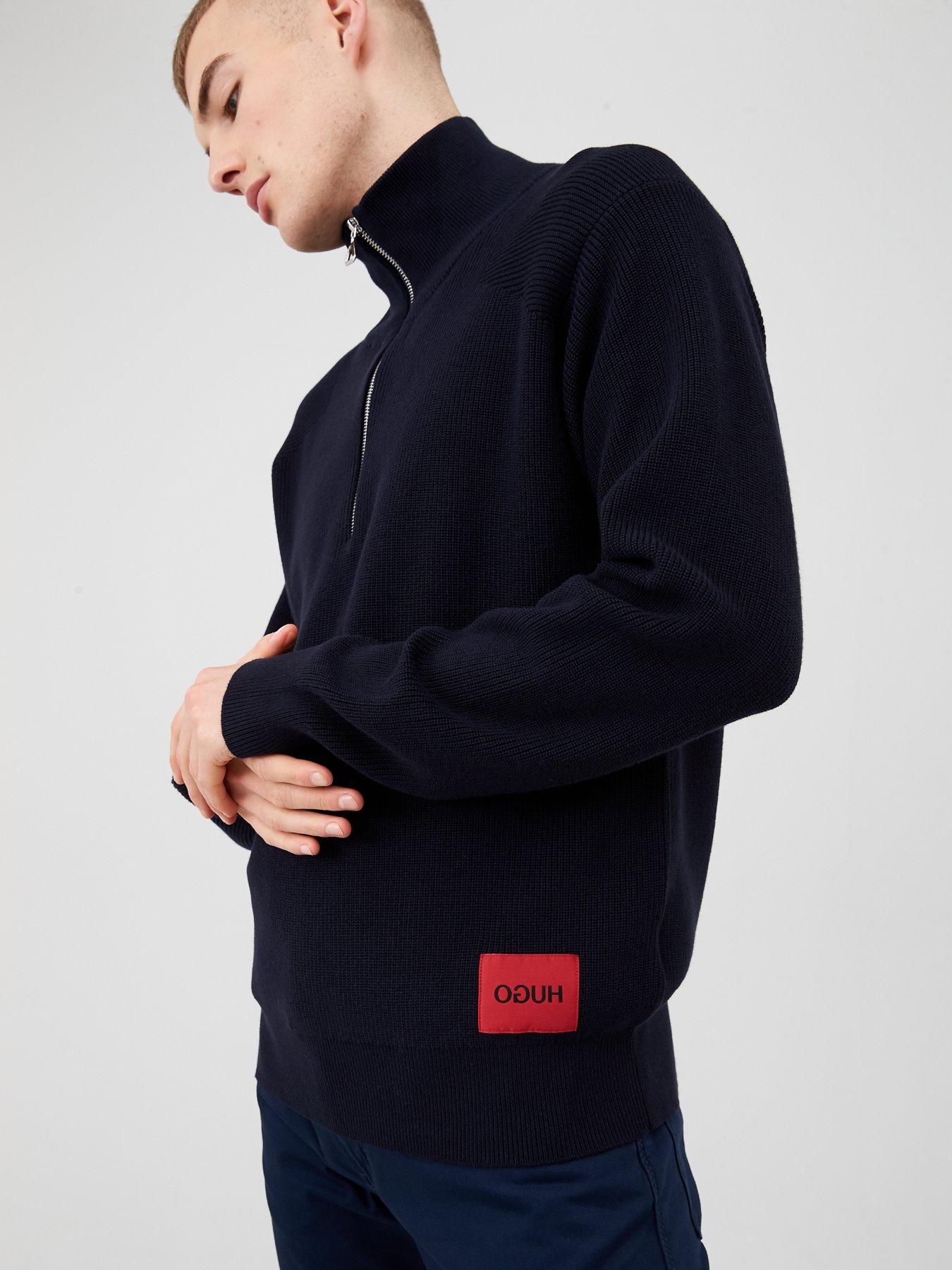 Hugo Spatchor Half Zip Chunky Knit Jumper review