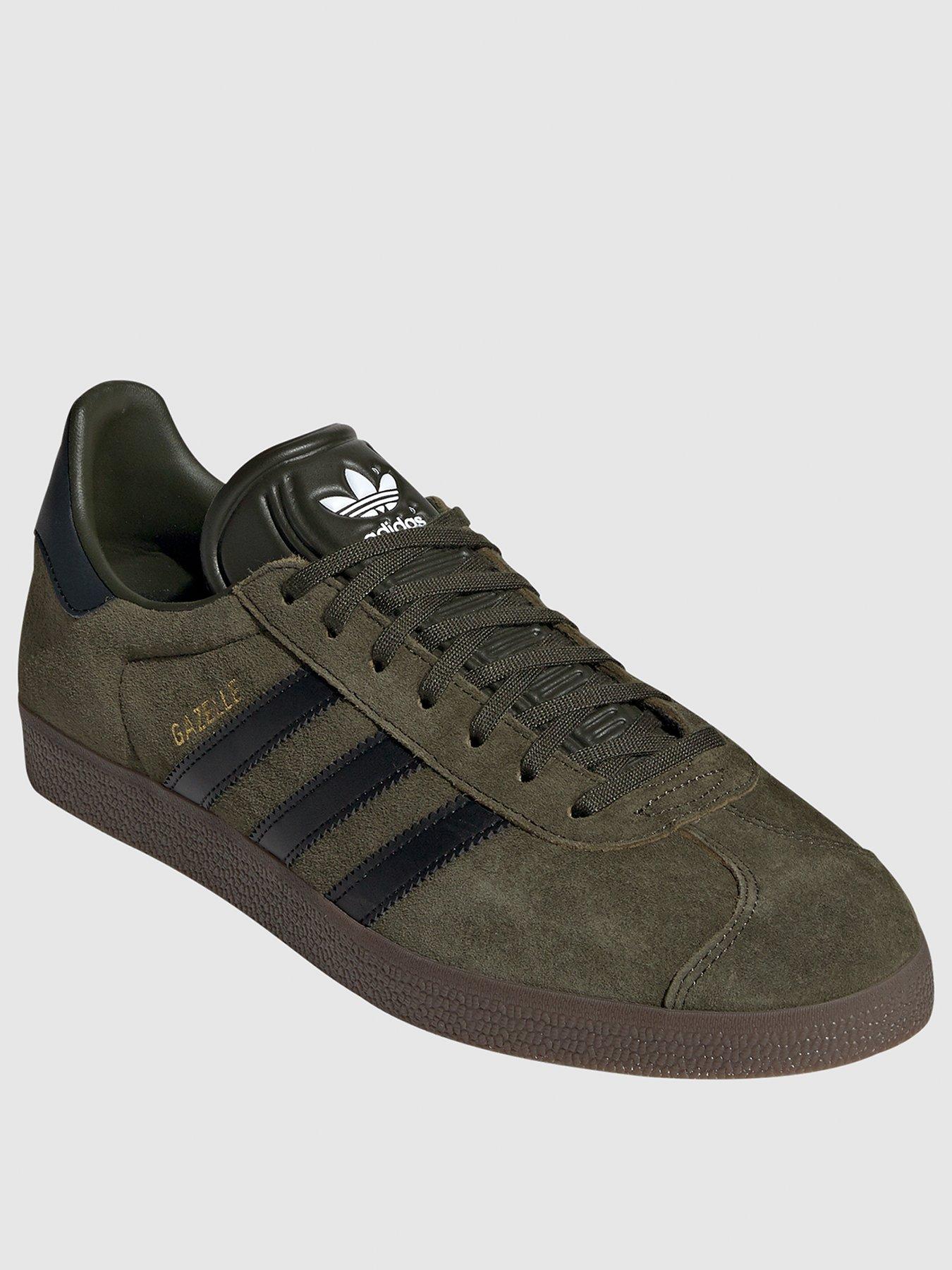 black and green adidas trainers