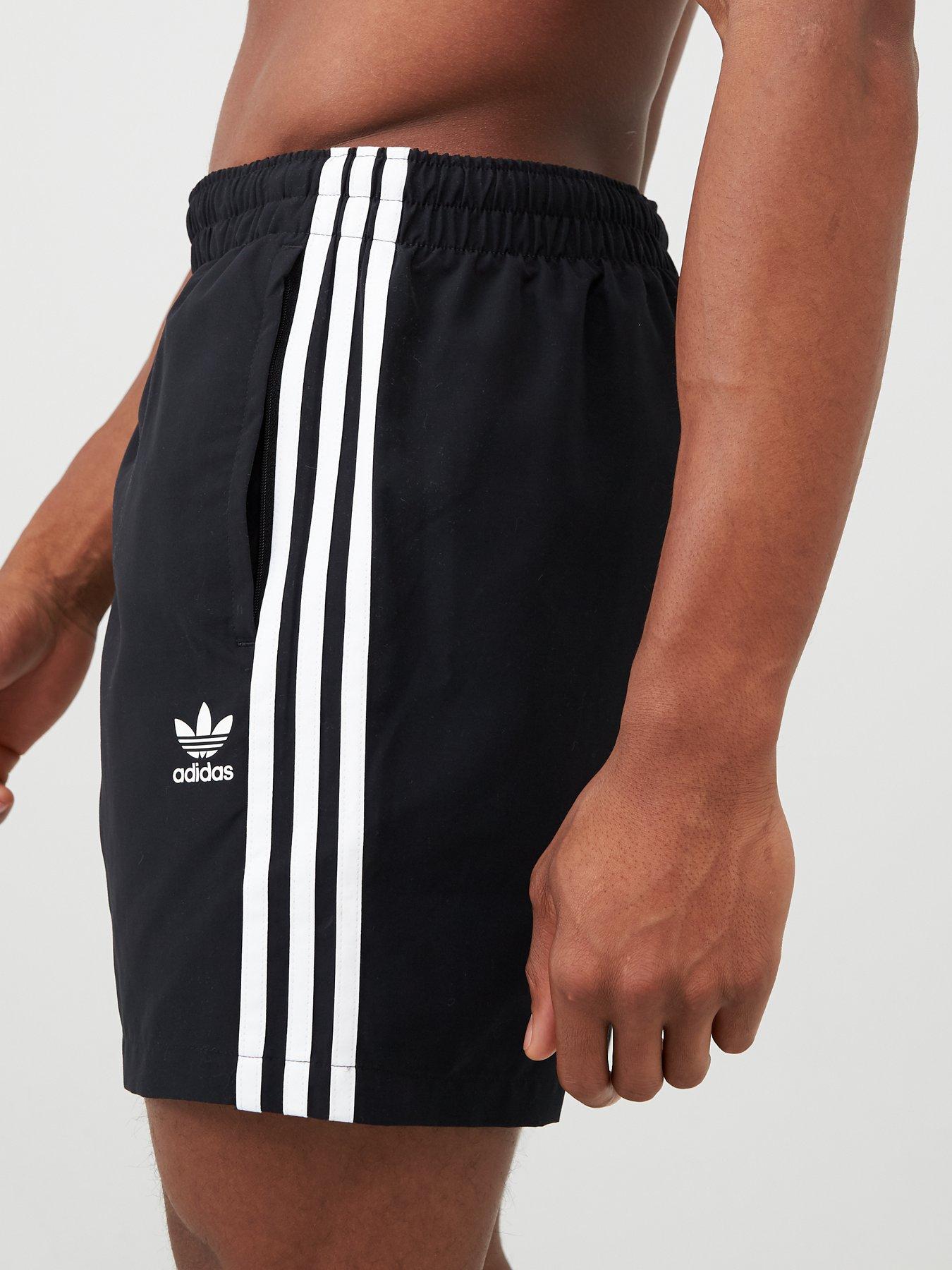 adidas originals 3 stripe swim shorts