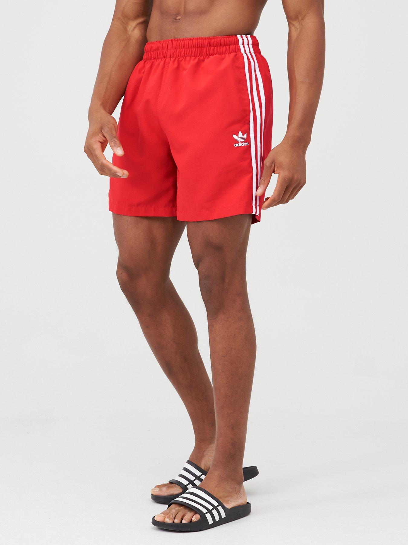 red adidas shorts mens