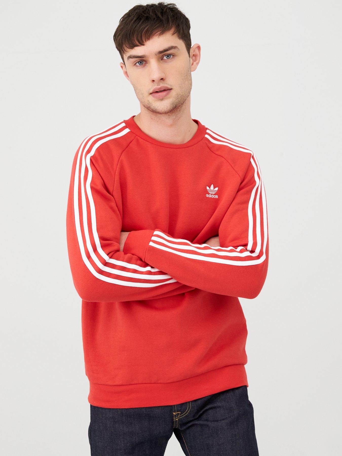 three stripe crew neck sweat by adidas