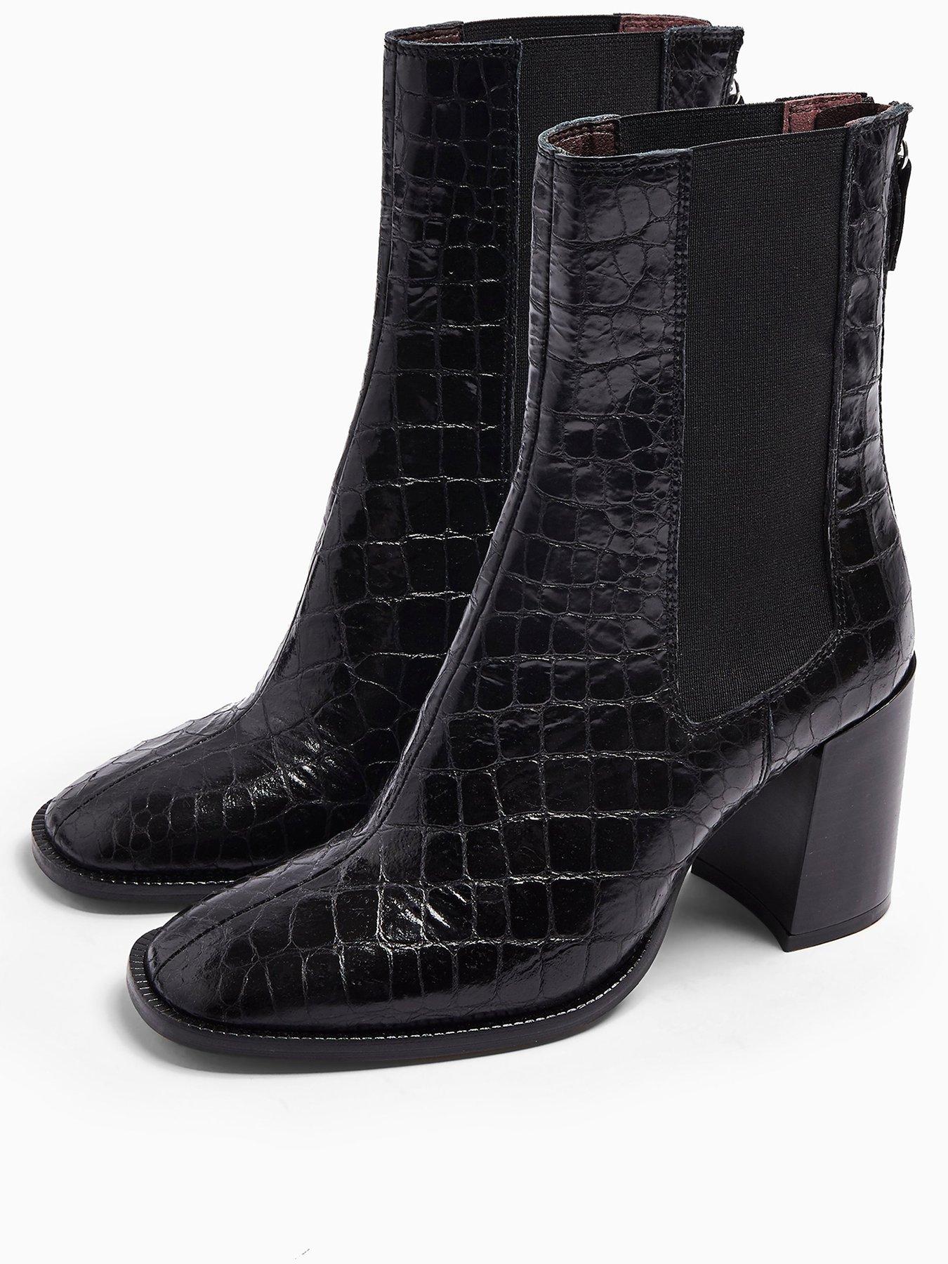 croc boots topshop