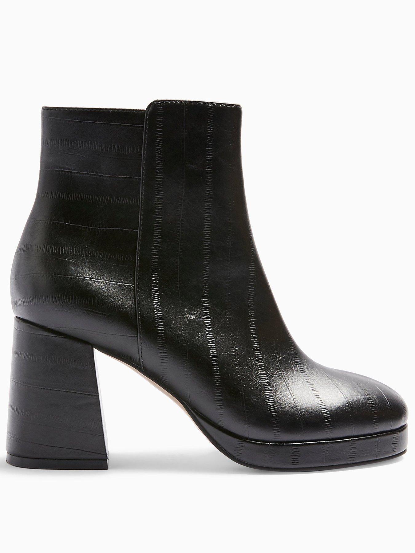 wide fit leather ankle boots uk