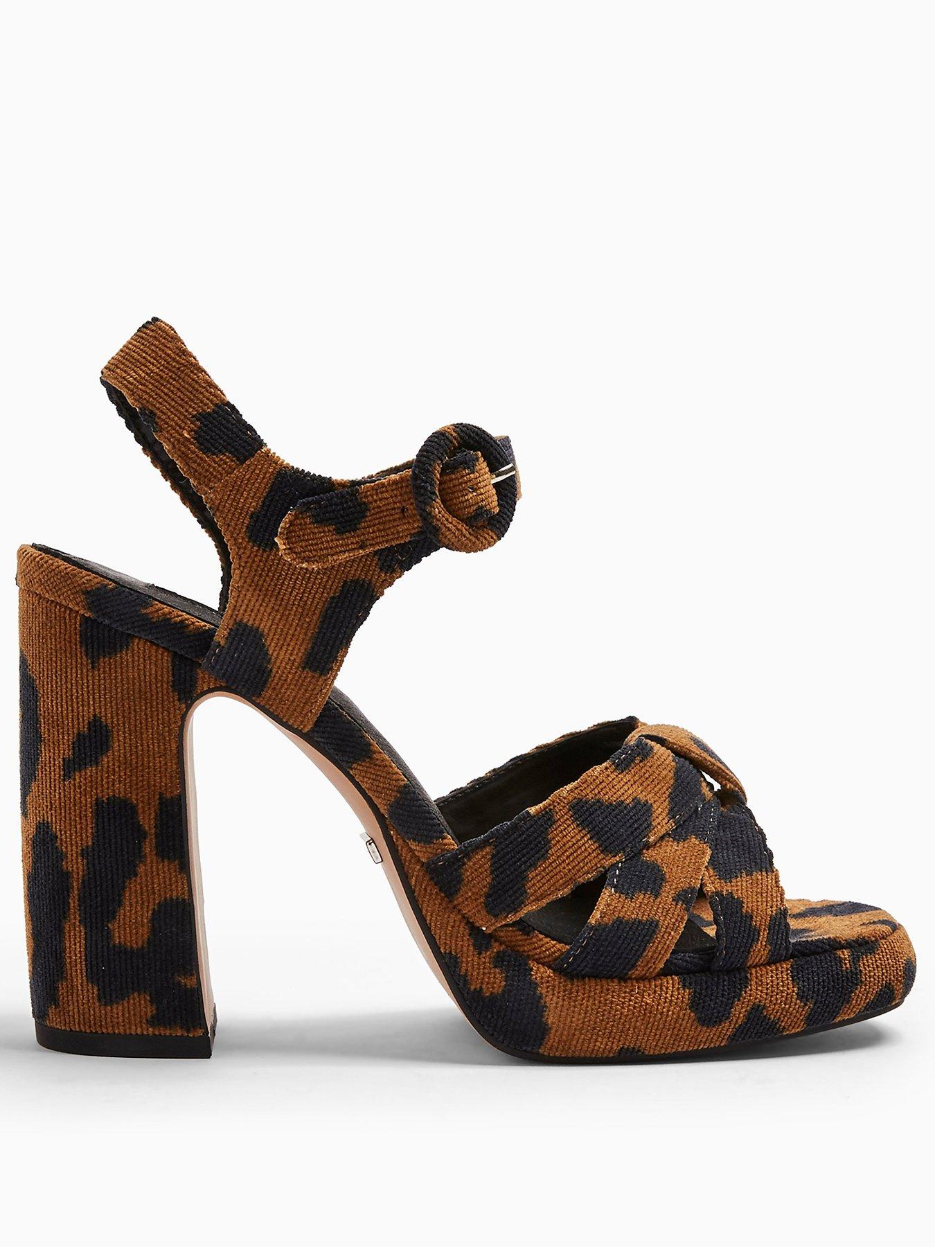 topshop leopard print sandals