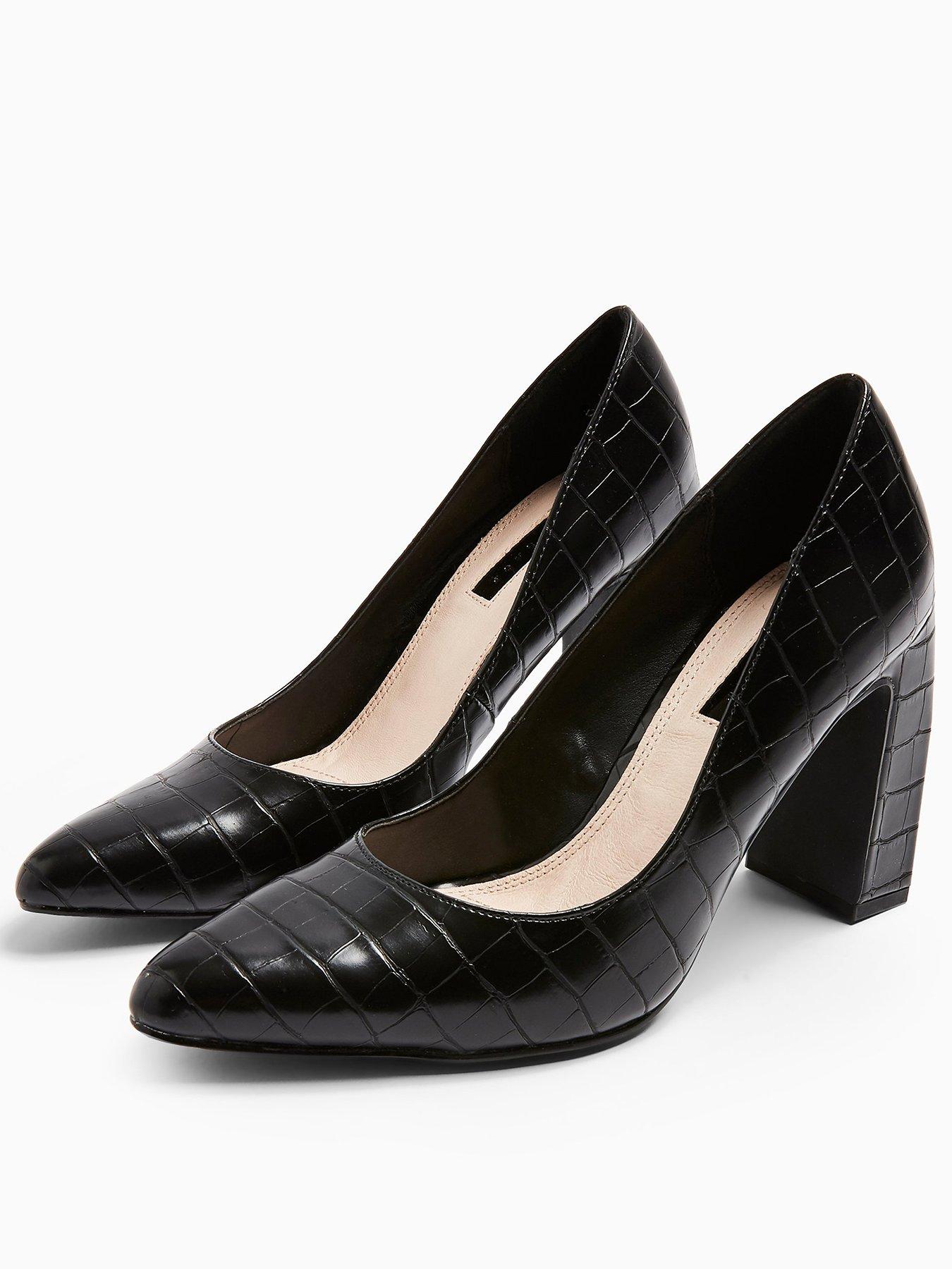 topshop black court shoes