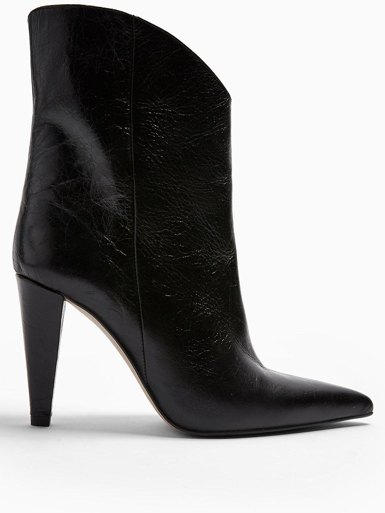 cone heel boots uk