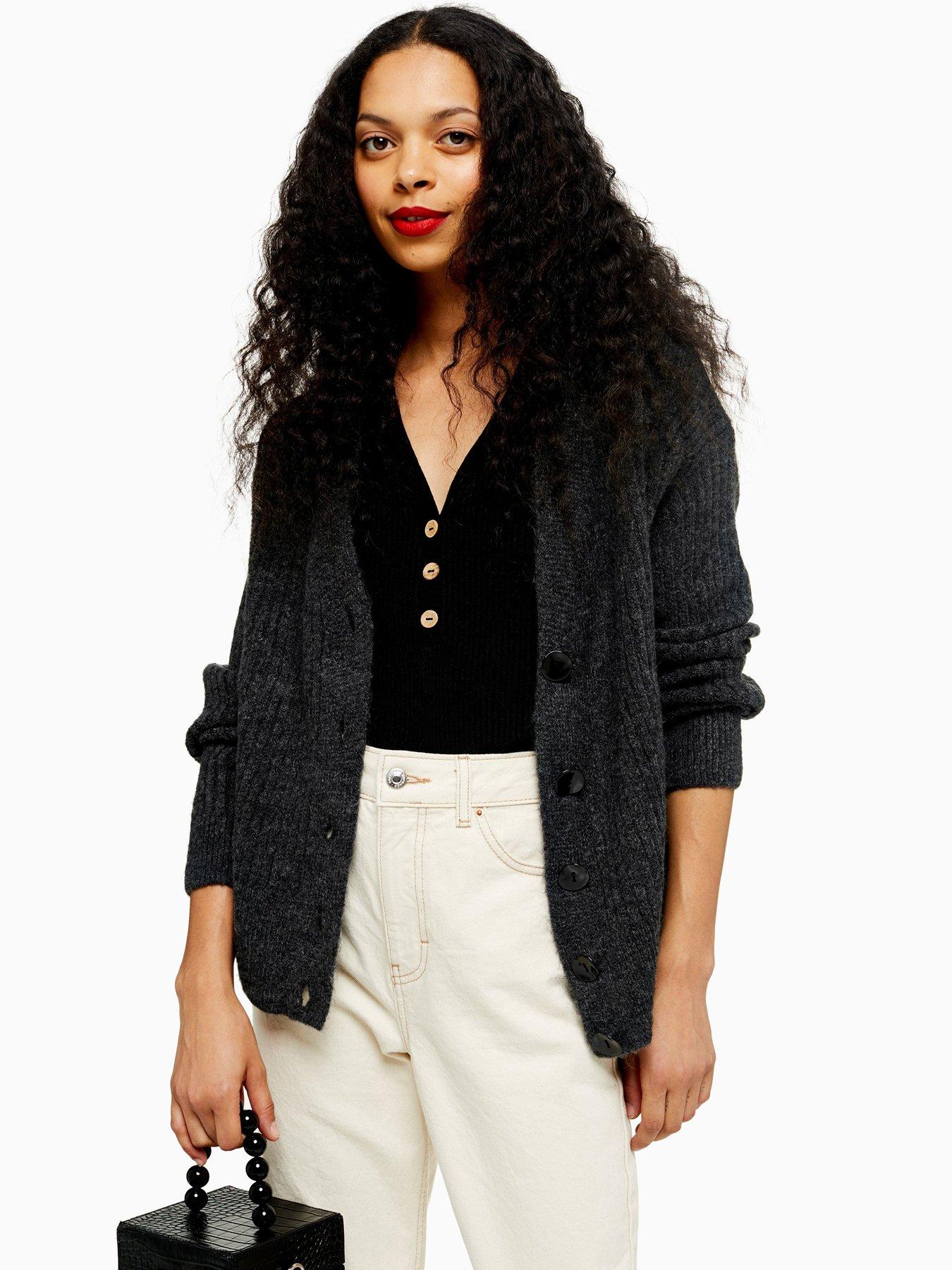 topshop ribbed cardigan