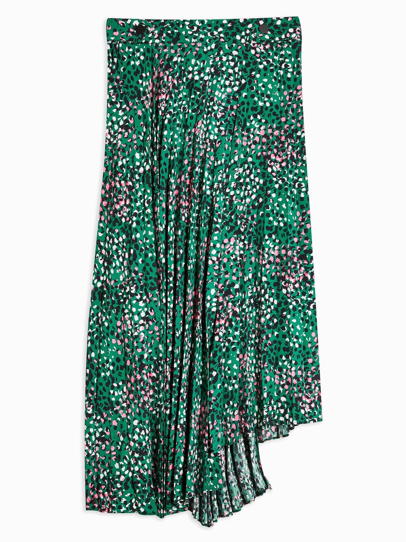 topshop green spot dress