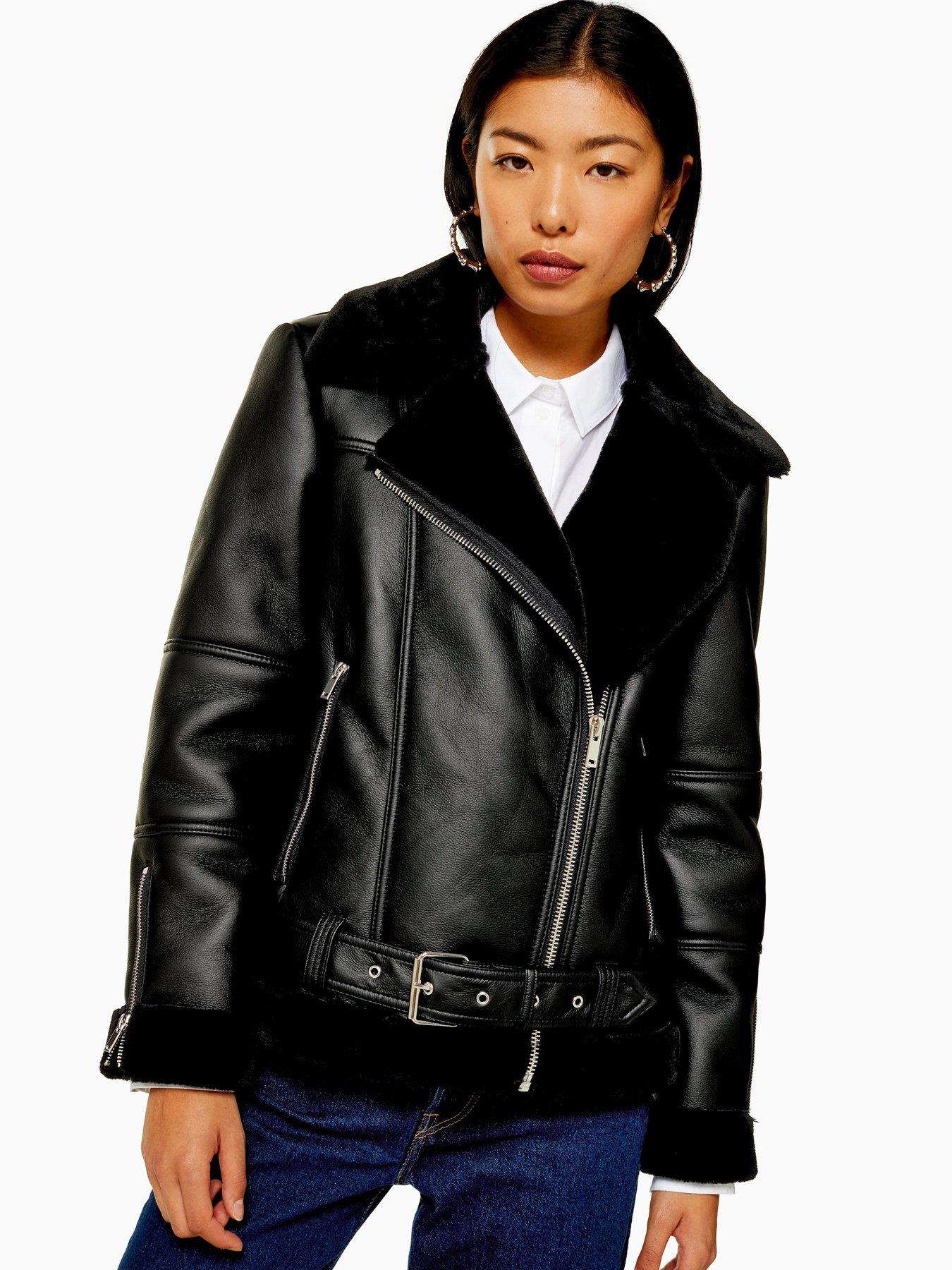 topshop ladies leather jackets