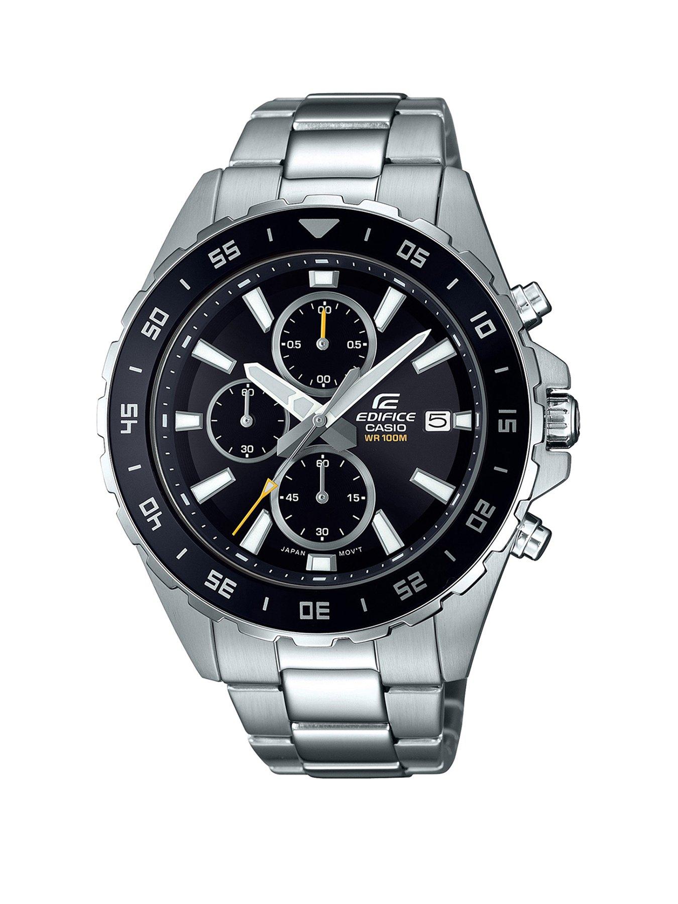 casio silver watch mens