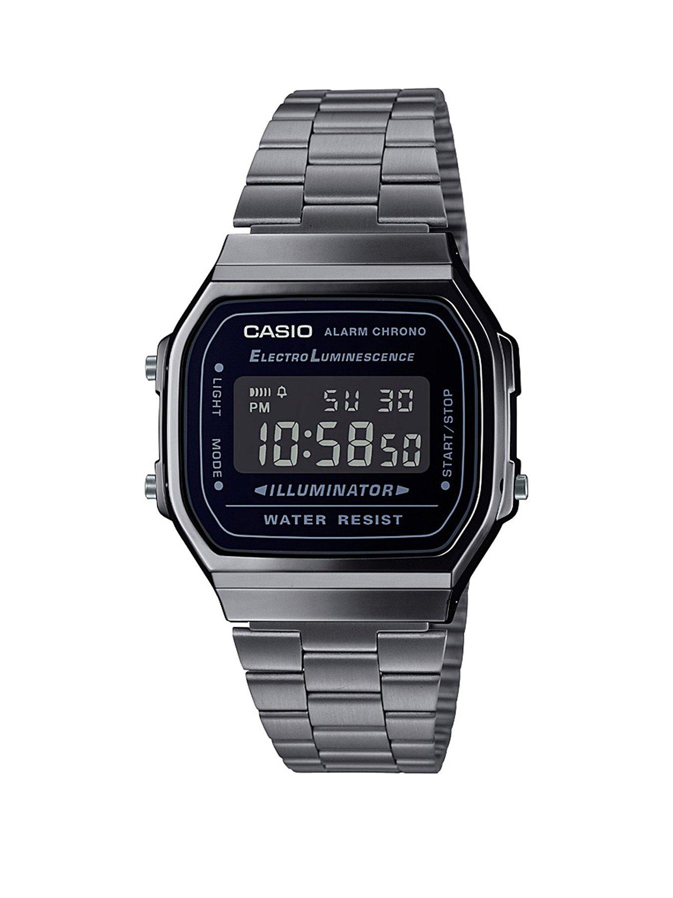 grey digital watch