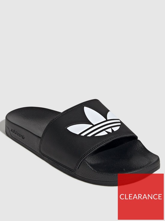 front image of adidas-originals-adilette-lite-black