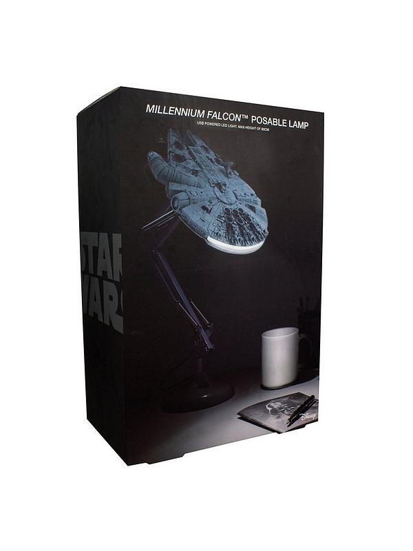Gift for All Ages Paladone Millennium Falcon Posable Star Wars Novelty Desk Light Grey