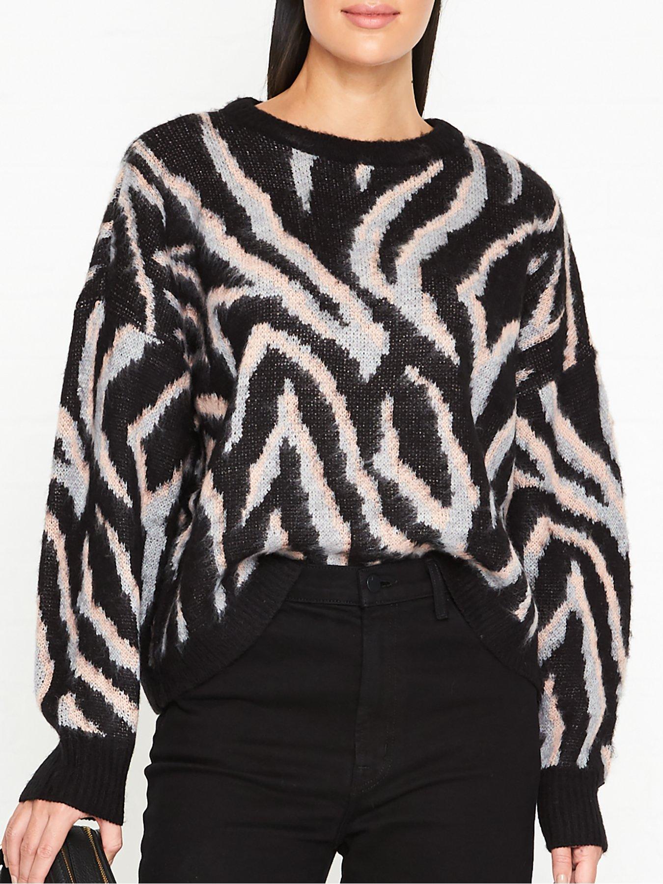 zebra print jumper dress