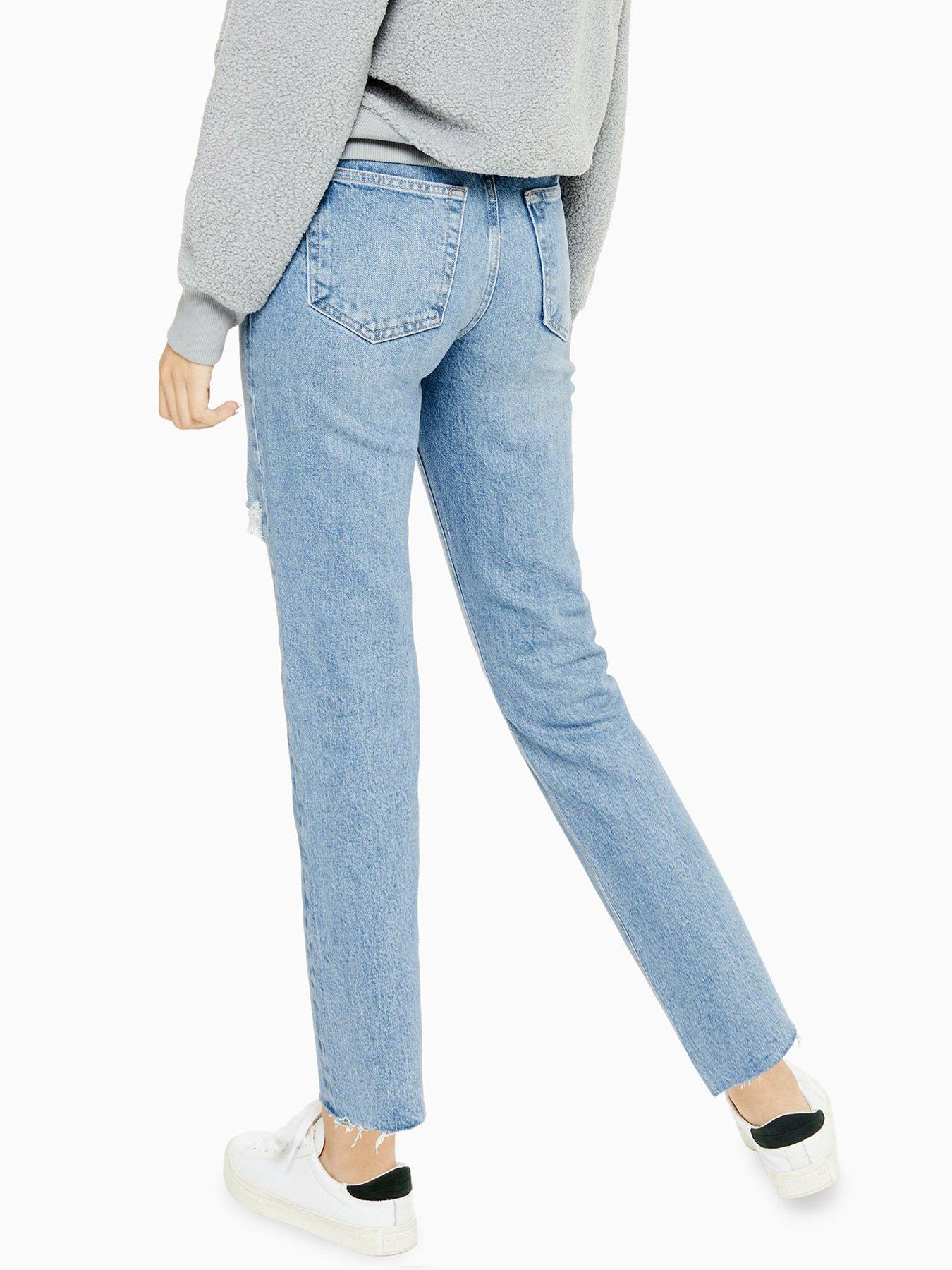 bleach straight leg jeans
