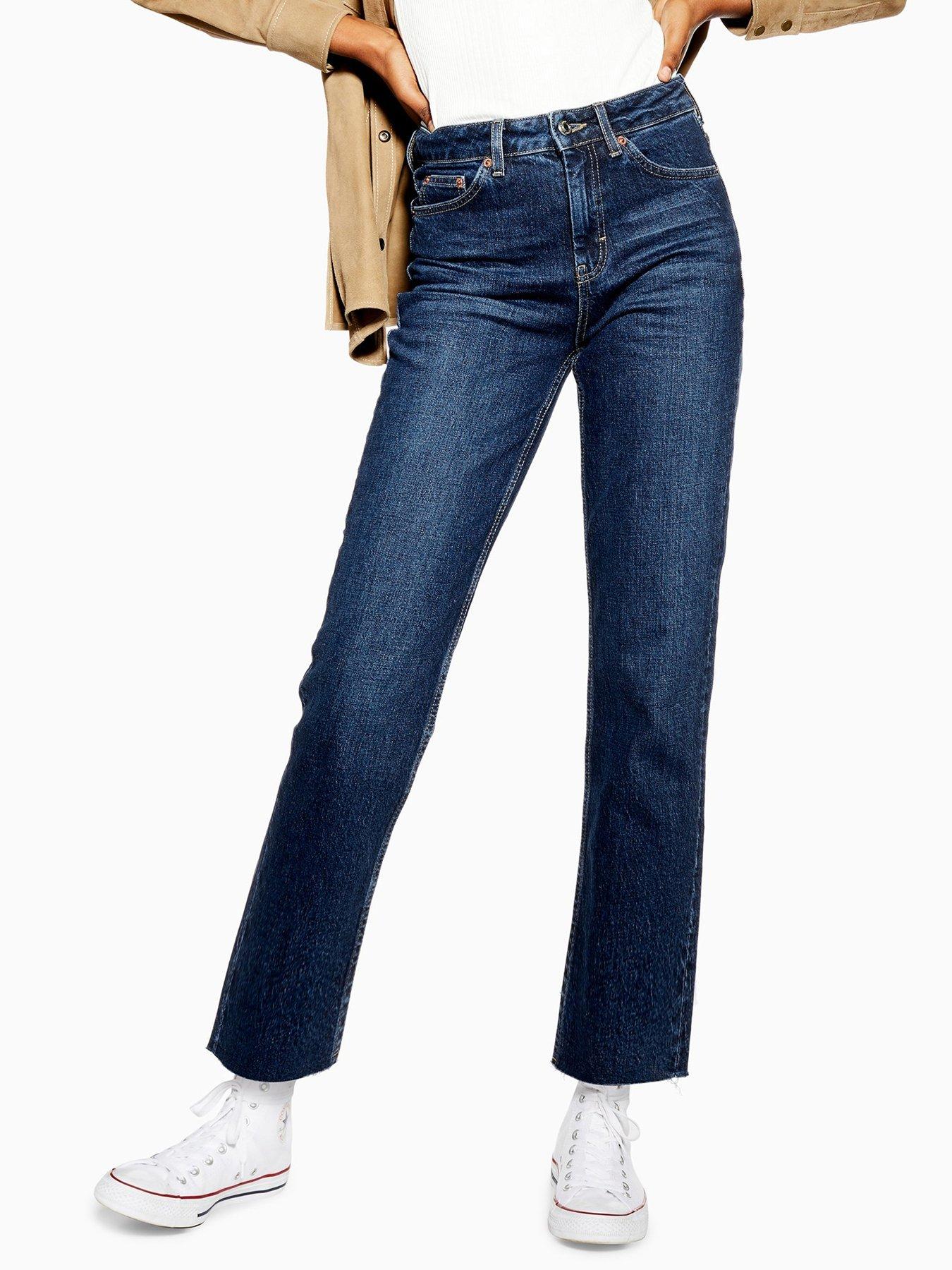 Topshop Indigo High Waist Straight Jeans review