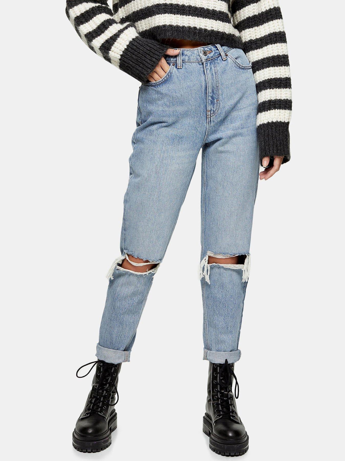 bleach mom tapered jeans topshop