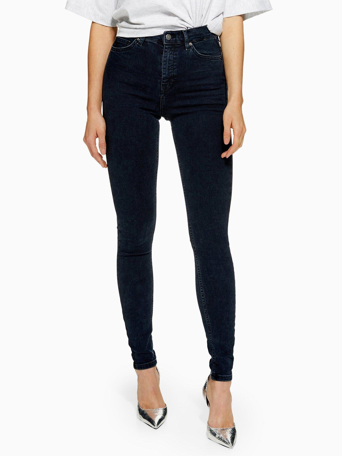 topshop blue black jamie jeans