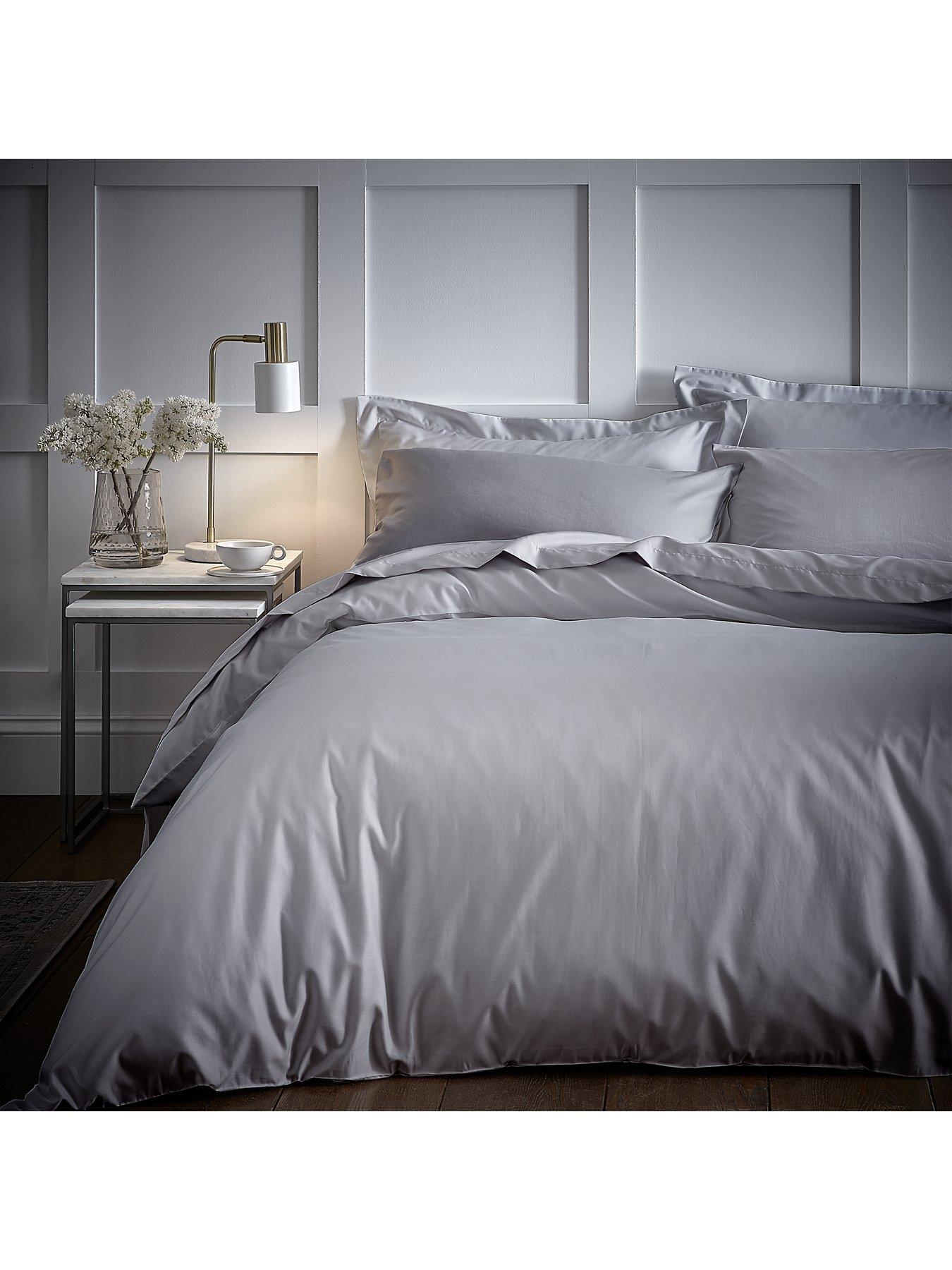 Product photograph of Content By Terence Conran Cotton Modal 300 Thread Count Duvet Cover - Grey from very.co.uk