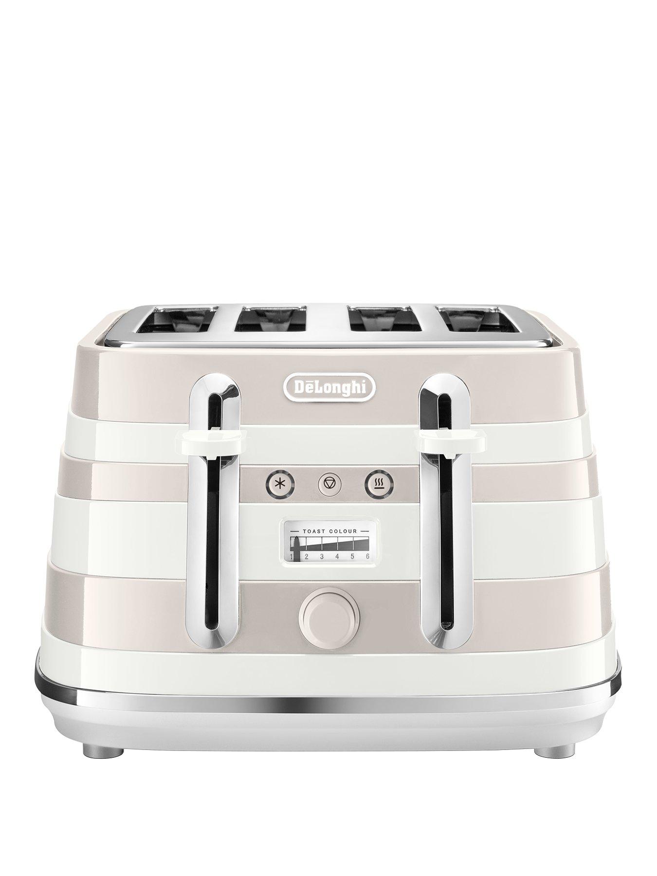 DeLonghi Avvolta 4 Slice Toaster KBAC3001.W White very.co.uk