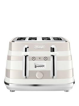 Delonghi Avvolta 4 Slice Toaster - Kbac3001.W - White