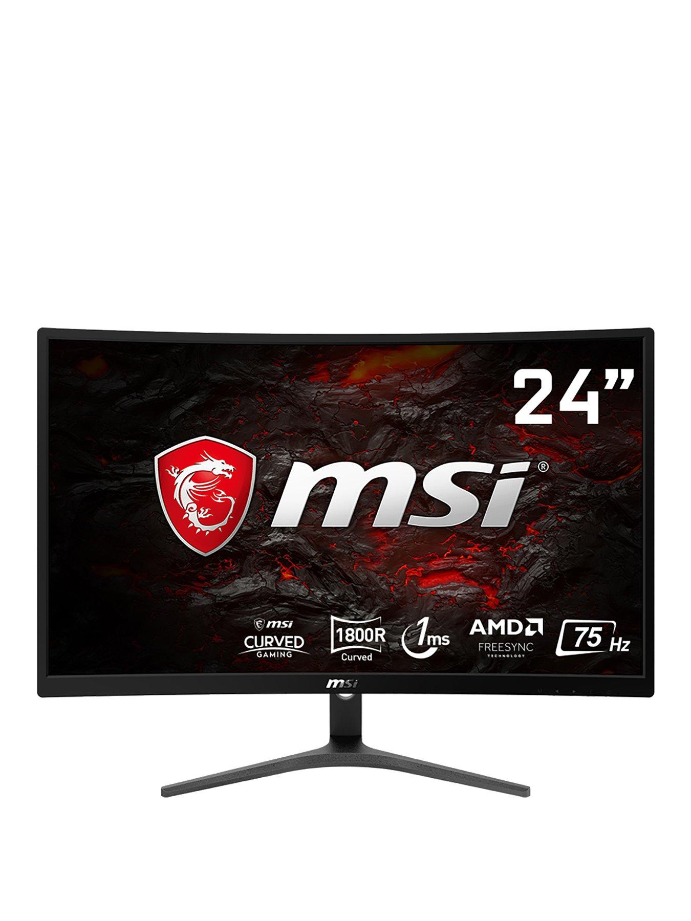 Msi Optix G241vc 24 Inch Full Hd 1ms 75hz Curved Console Gaming Monitor Black Very Co Uk