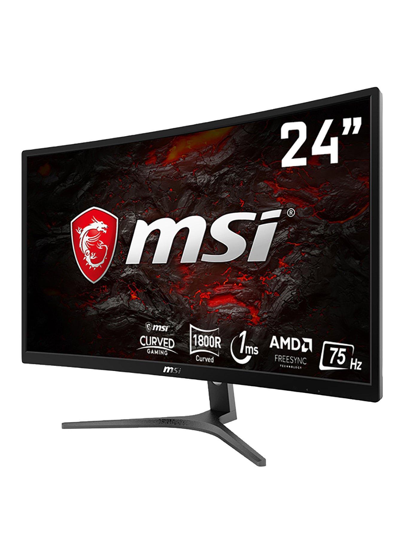 Msi Optix G241vc 24 Inch Full Hd 1ms 75hz Curved Console Gaming Monitor Black Very Co Uk