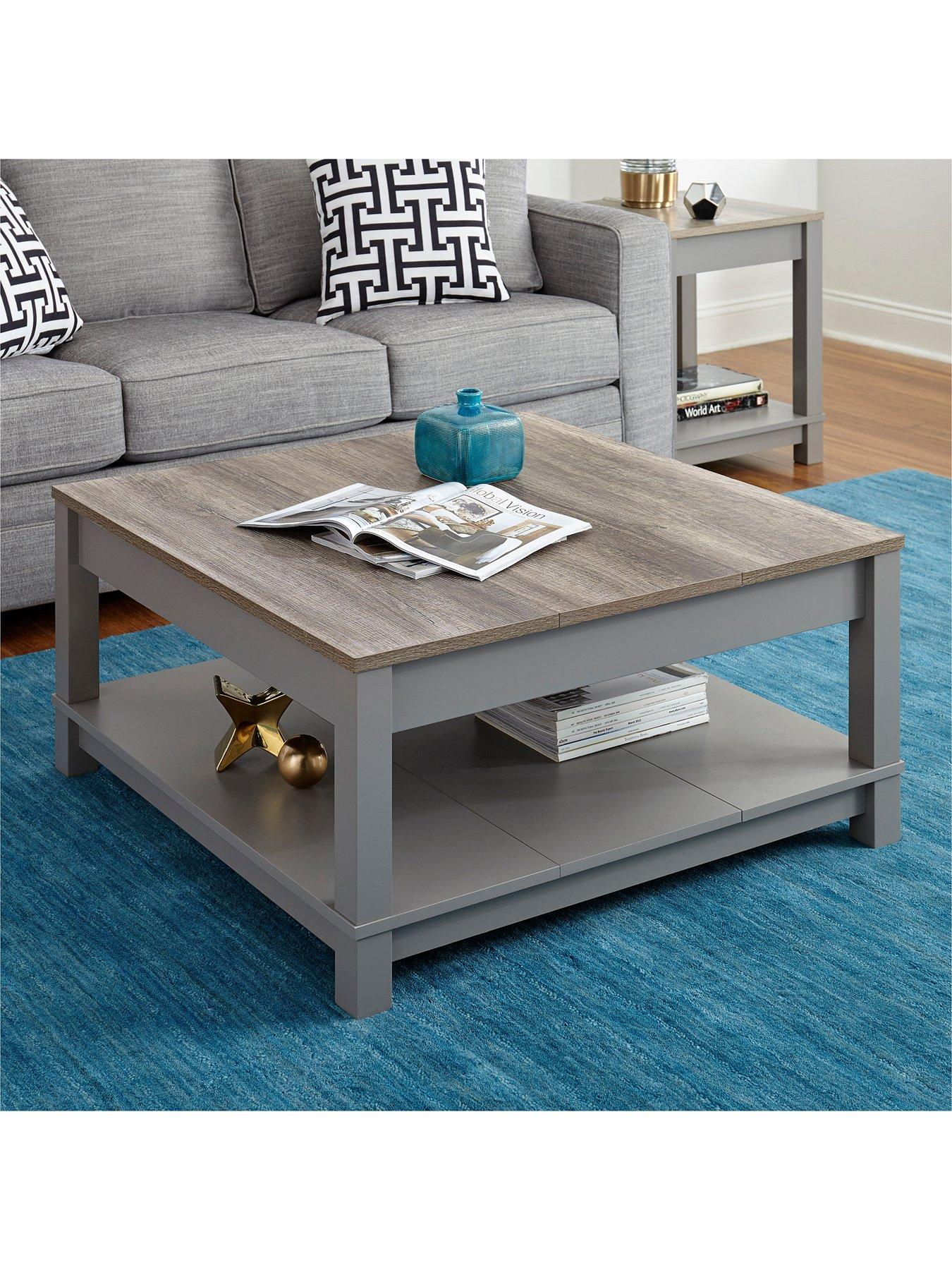 Grey and oak on sale side table