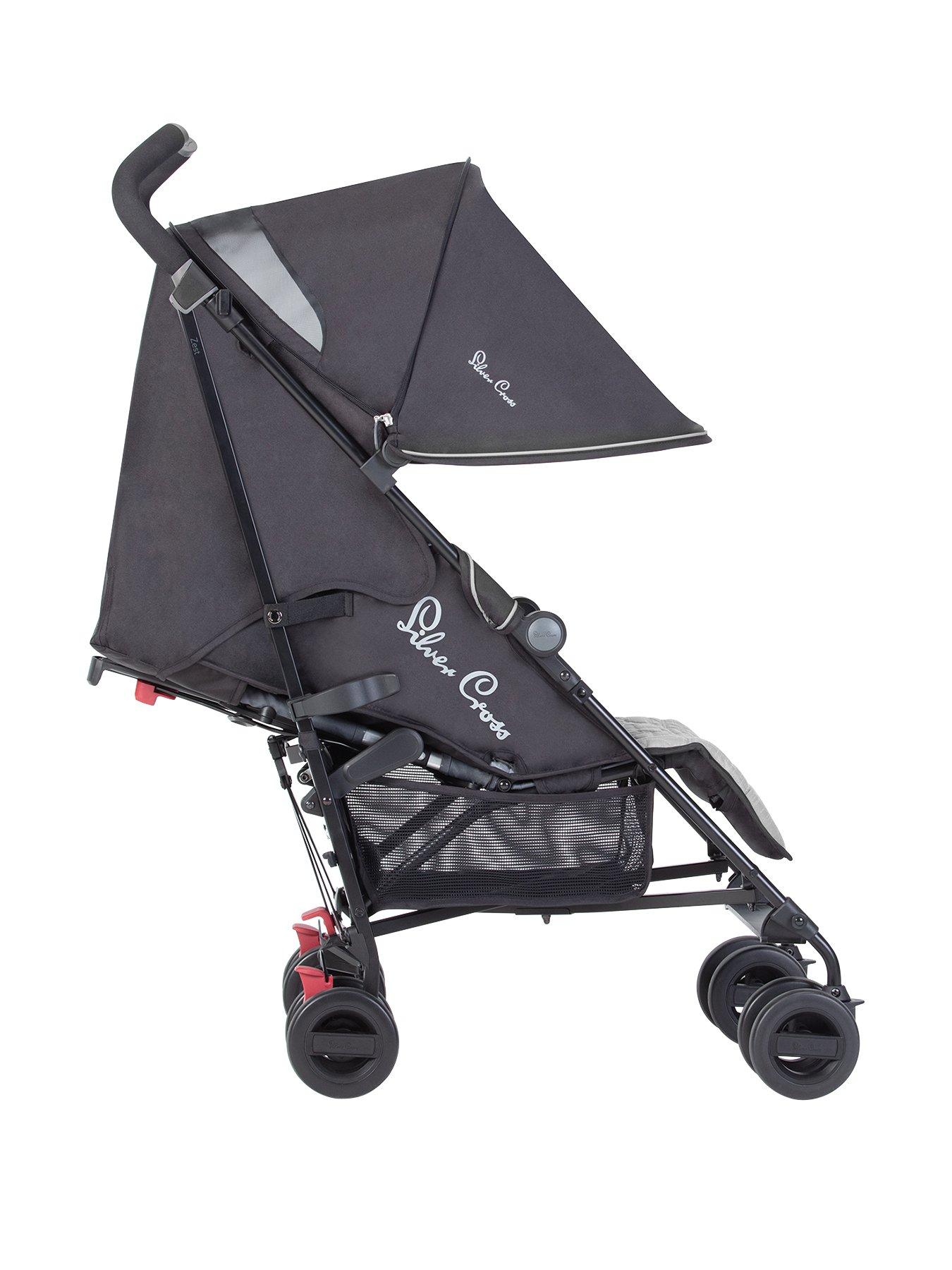 silver stroller