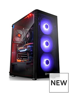 PC Specialist Tracer ST Intel Core i7, 16GB RAM, 1TB Hard Drive & 256GB SSD, 8GB Nvidia Geforce RTX 2070 Graphics, Gaming Desktop - Black