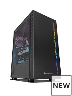 PC Specialist Fusion RT AMD Ryzen 3, 8GB RAM, 2TB Hard Drive & 120GB SSD, 6GB Nvidia Geforce GTX 1660 Gaming Desktop - Black