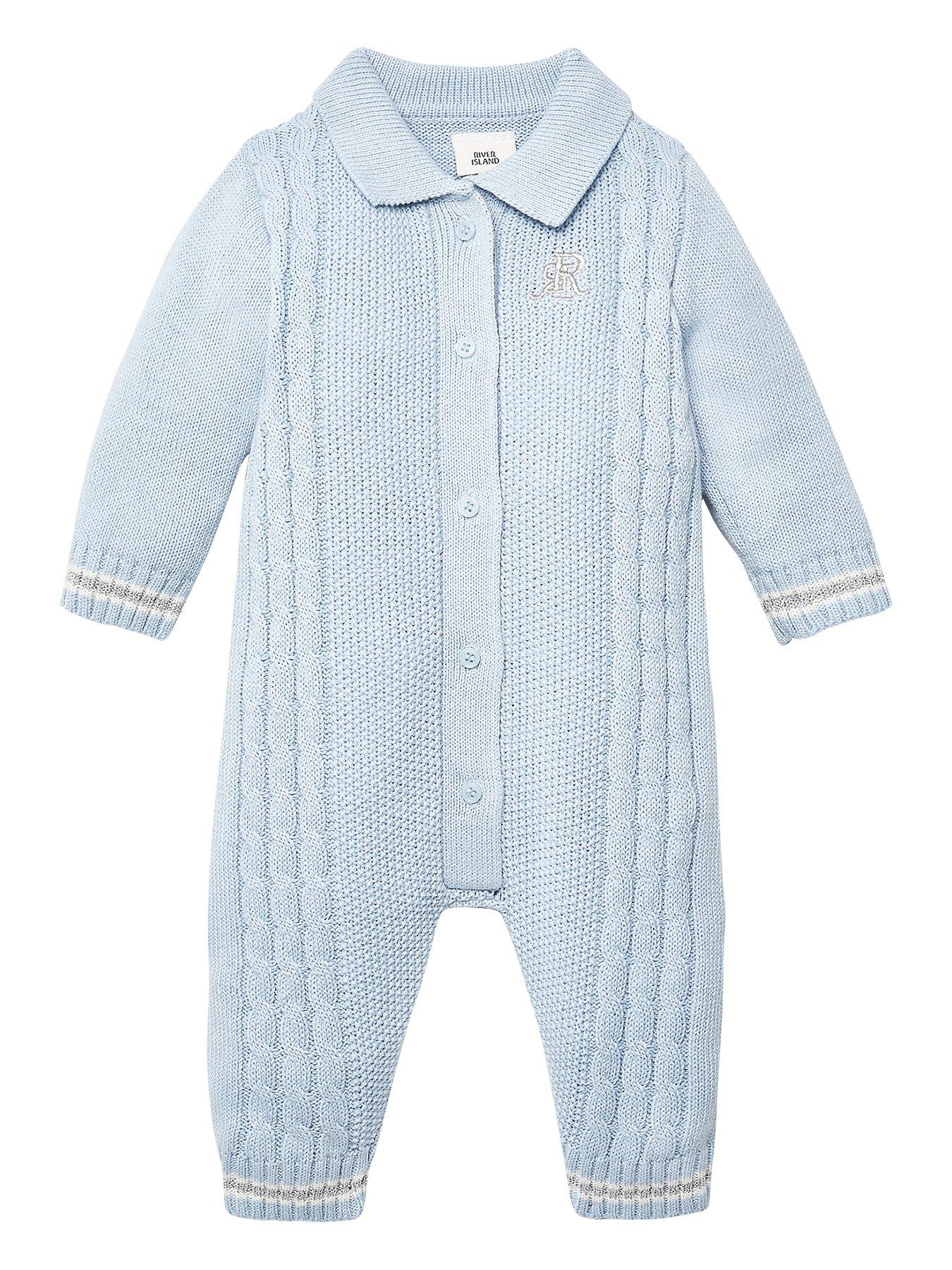 cable knit baby grow