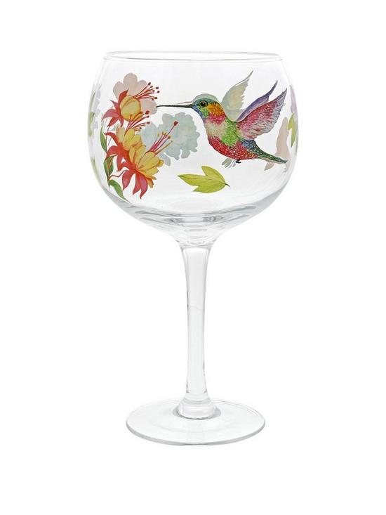 front image of ginology-hummingbird-copa-glass
