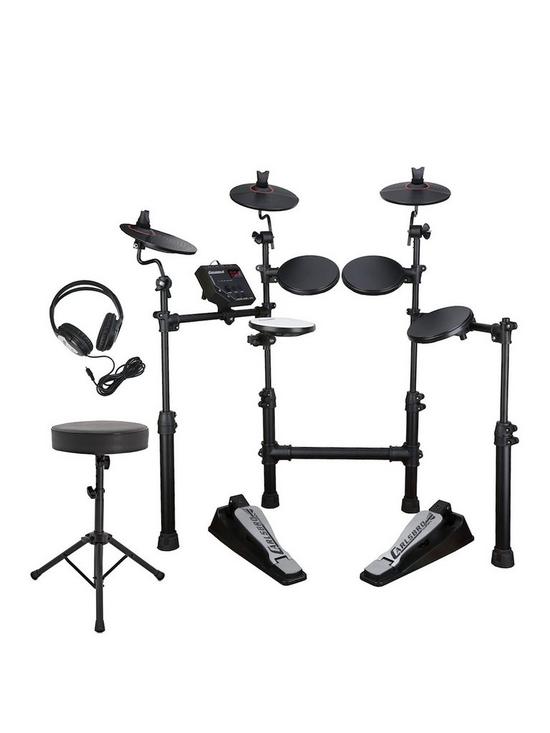 front image of carlsbro-csd100-starter-electronic-drum-kit-with-6-months-free-online-lessons