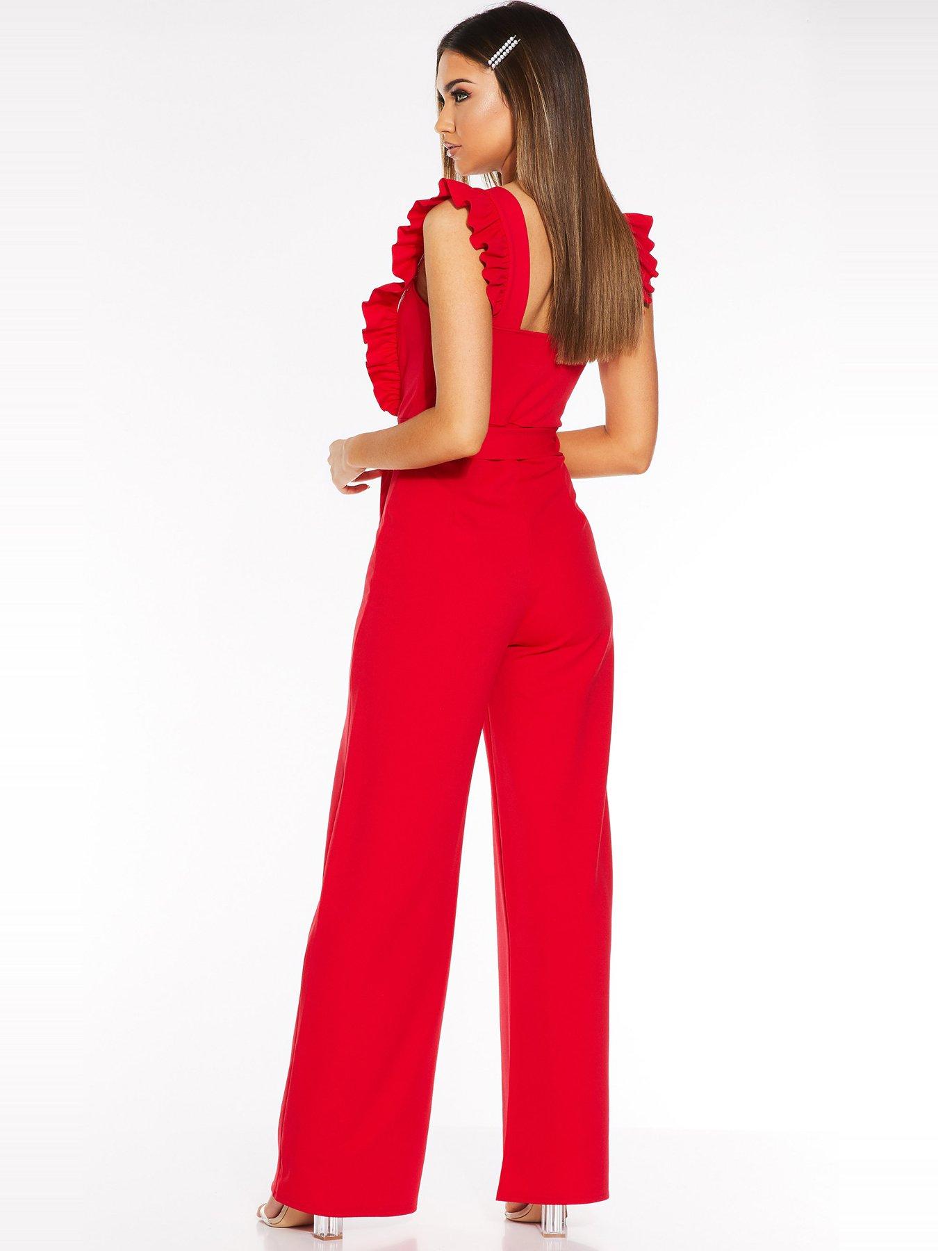 quiz frill jumpsuit