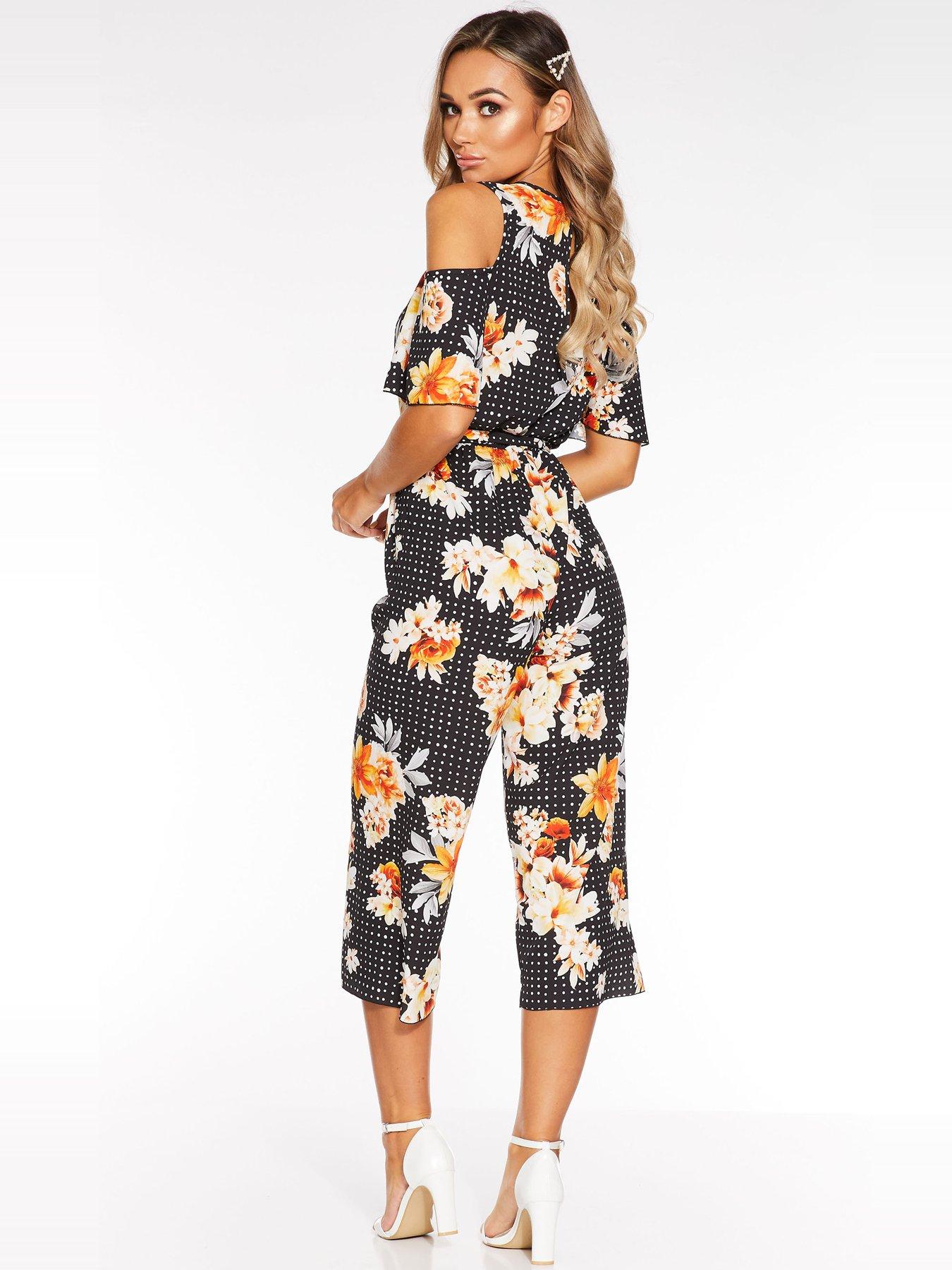 quiz black culotte jumpsuit