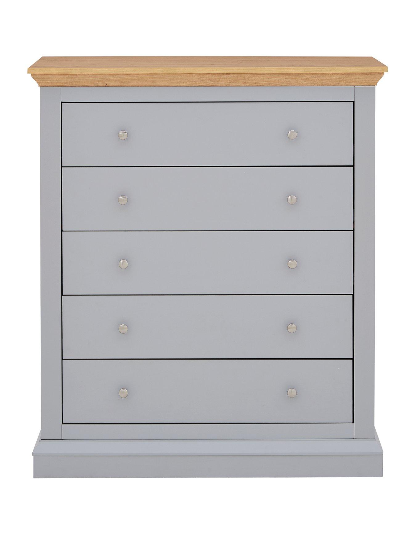 Cinema 5 Drawer Chest - Charcoal
